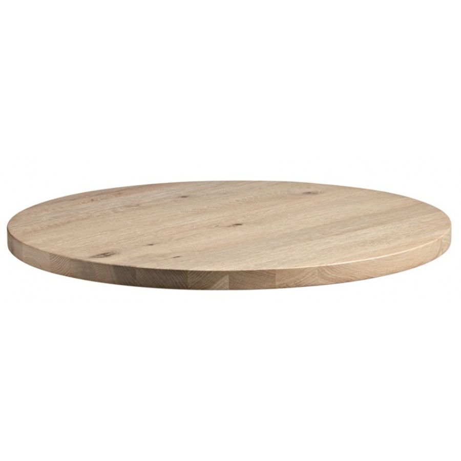 Pax Rustic Solid Oak Table Top - Round